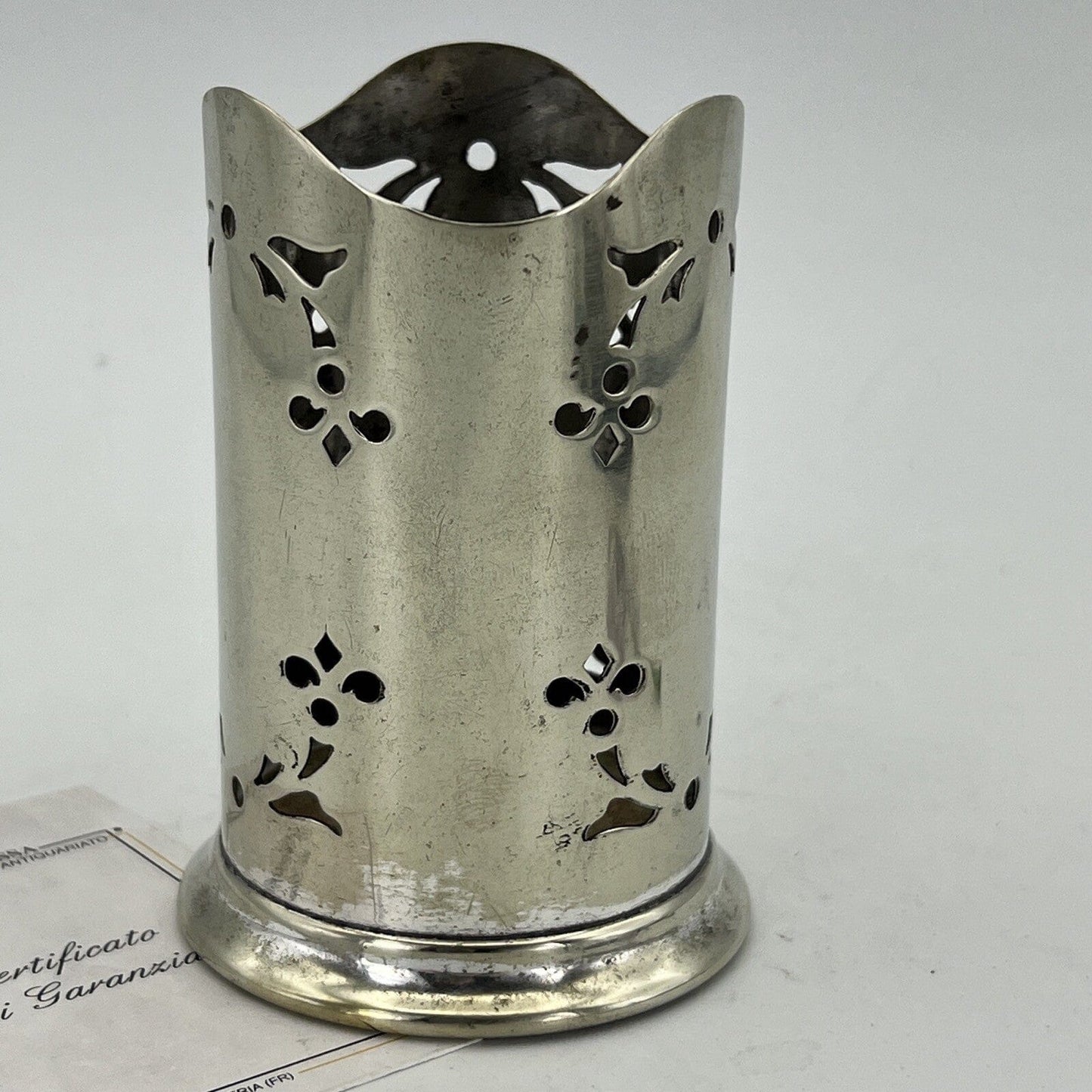 Portapenne da scrivania antico in argento sheffield silver plated EPNS anni '30 Categoria Sheffield & Argento