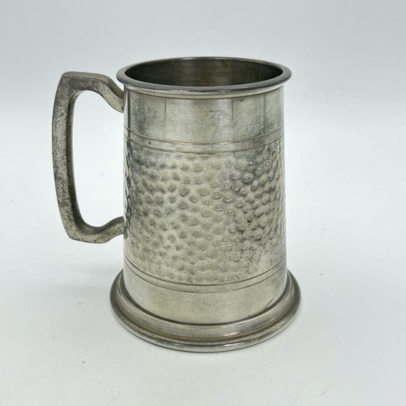 Portapenne da scrivania antico in metallo peltro boccale d'epoca 900 inglese Categoria  Sheffield & Argento