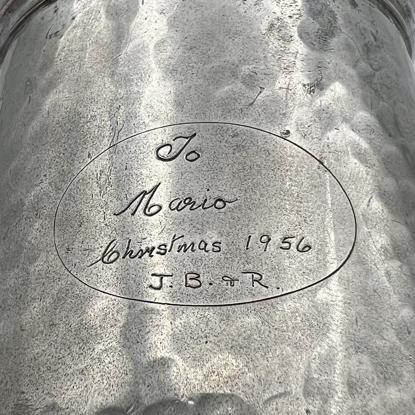 Portapenne da scrivania antico in peltro boccale d'epoca 900 inglese Sheffield Categoria Sheffield & Argento