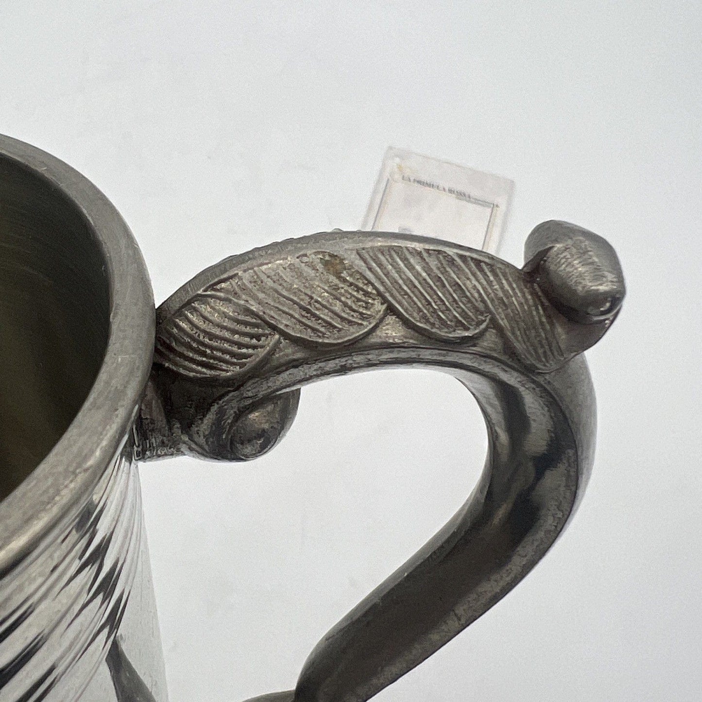 Portapenne da scrivania Antico in peltro e vetro boccale d'epoca 900 inglese Categoria Sheffield & Argento