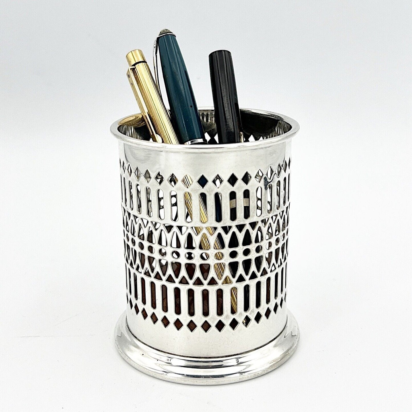 Portapenne da scrivania in stile antico in argento sheffield silver plated EPNS Categoria Sheffield & Argento
