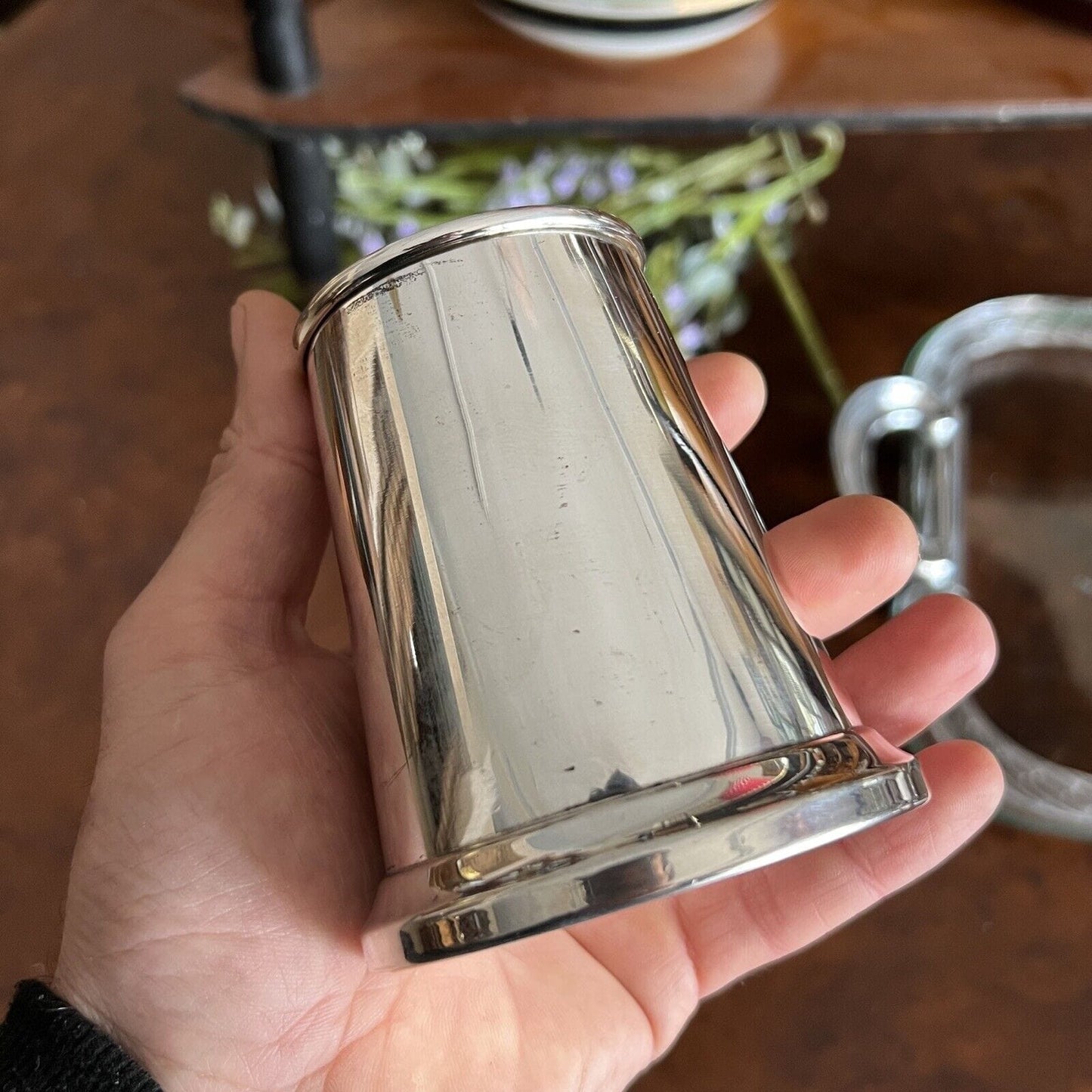 Portapenne da scrivania in stile antico in argento sheffield silver plated Olri Categoria Sheffield & Argento