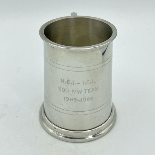 Portapenne da scrivania stile antico in argento sheffield boccale silver peltro Categoria Sheffield & Argento