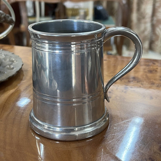 Portapenne da scrivania stile antico in argento sheffield boccale silver peltro Categoria Sheffield & Argento