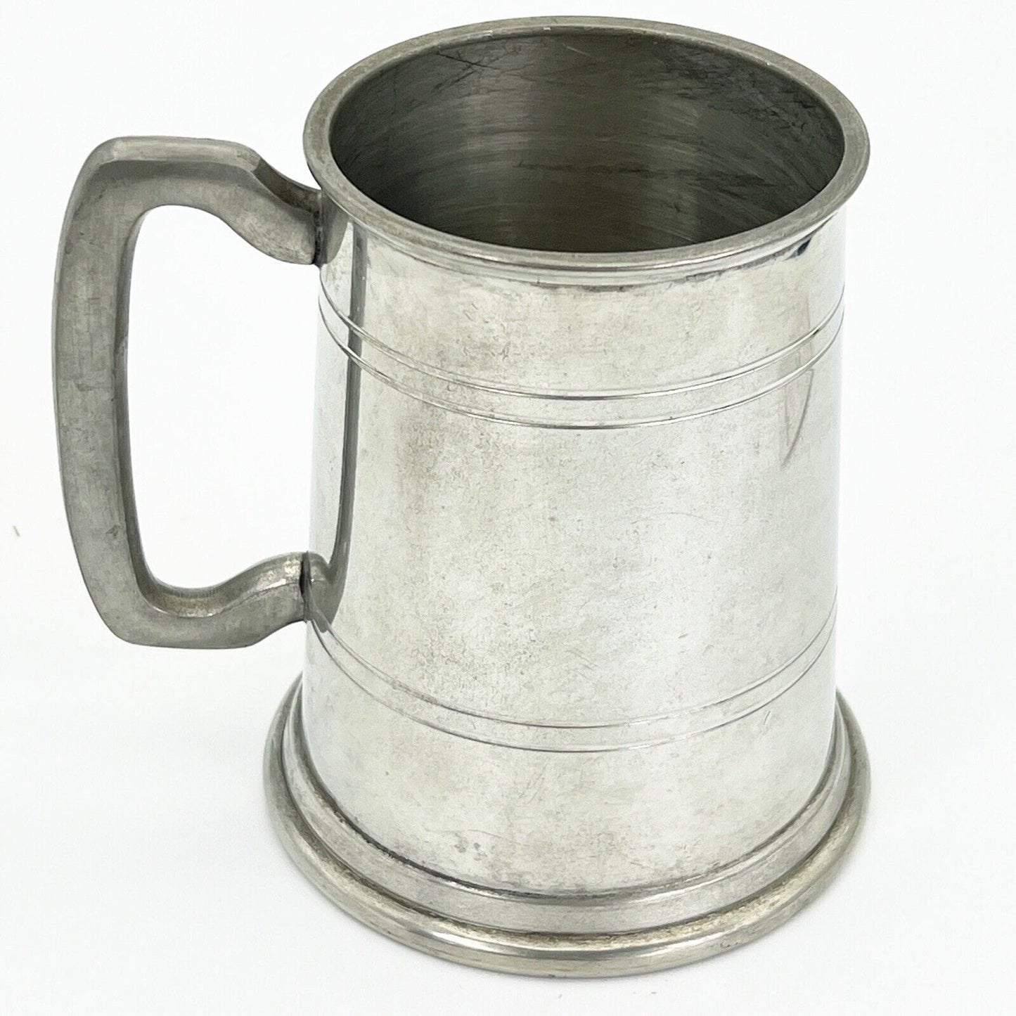 Portapenne da scrivania stile antico in peltro boccale Testa di cavallo anni 70 Categoria Sheffield & Argento
