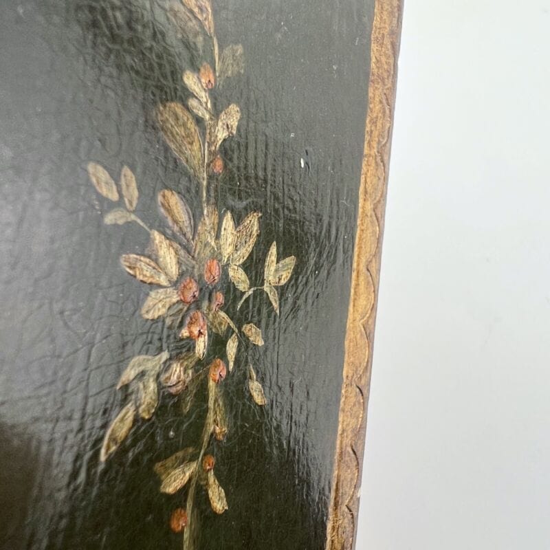 Portapenne da scrivania vintage in Legno stile antico Fiorentino Dipinto Firmato Categoria Accessori scrivania e ufficio