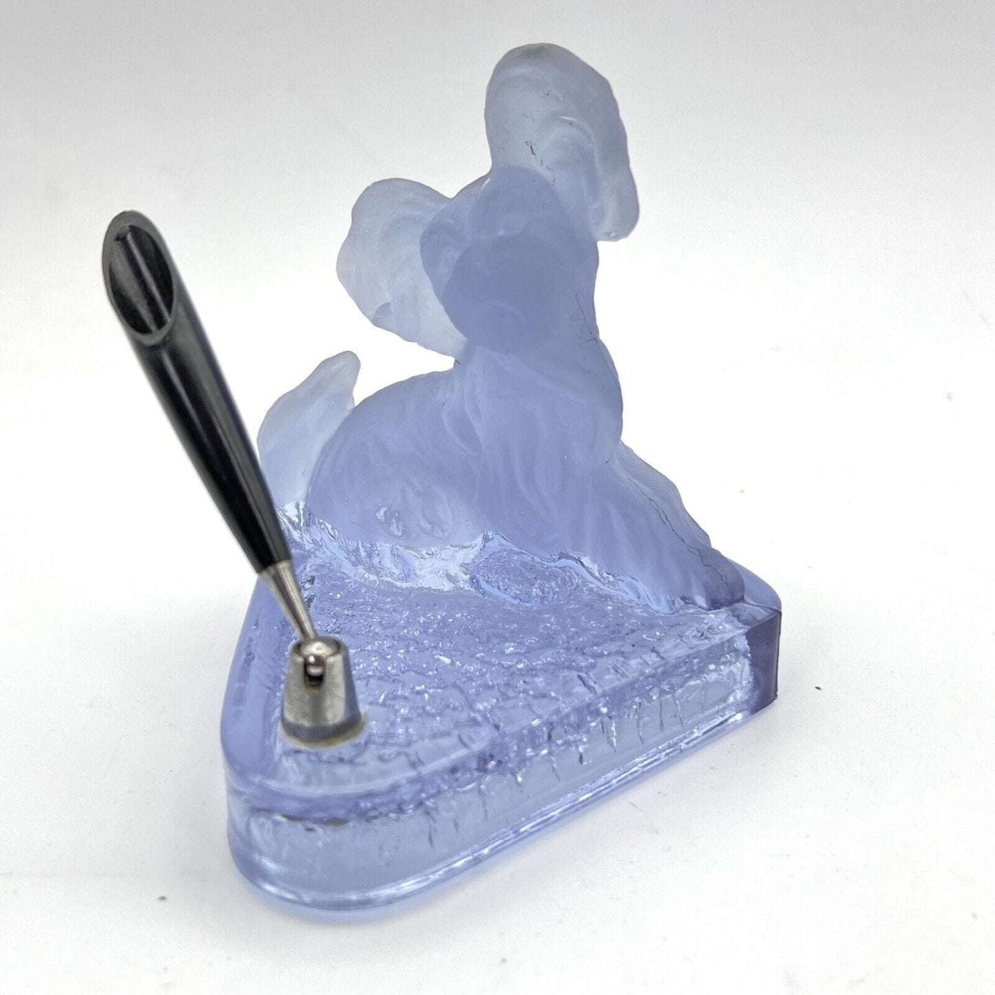 Portapenne stiloforo da scrivania in vetro vintage anni 70 Cane Pechinese Categoria Accessori scrivania e ufficio