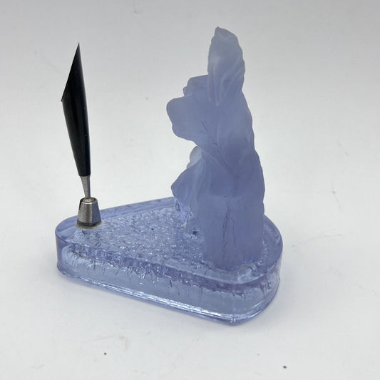 Portapenne stiloforo da scrivania in vetro vintage anni 70 Cane Pechinese Categoria Accessori scrivania e ufficio