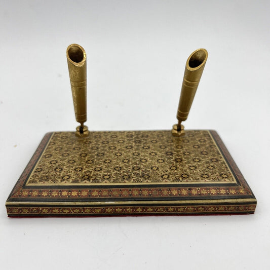 Portapenne stiloforo da scrivania stile persiano mosaico Katham anni 70 vintage Categoria Accessori scrivania e ufficio