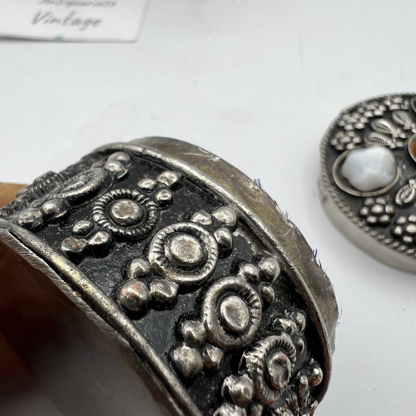 Portapillole vintage in Argento Silver plated Scatolina con pietre Indiana Categoria Sheffield & Argento