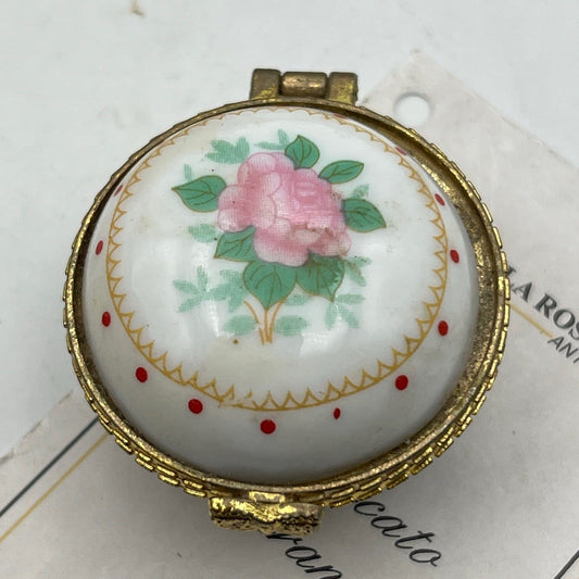 Portapillole vintage in porcellana Scatolina Portagioie scatolina dipinta a mano Categoria Scatoline portagioie