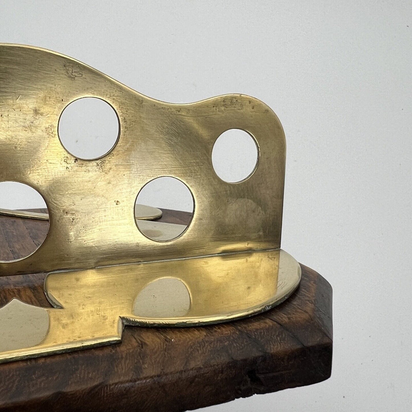 Portapipe antico in legno da muro parete 7 posti pipe d'epoca 900 Inglese Categoria Oggetti per fumatori