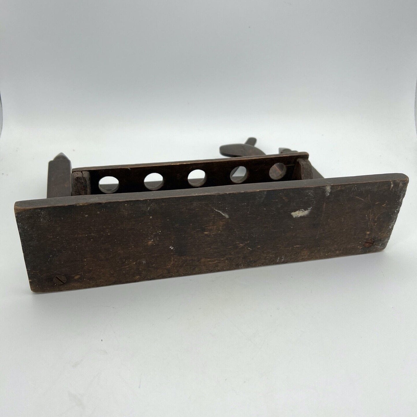 Portapipe antico in legno da tavolo 5 posti epoca 900 Stile Inglese anni 20 Categoria Oggetti per fumatori