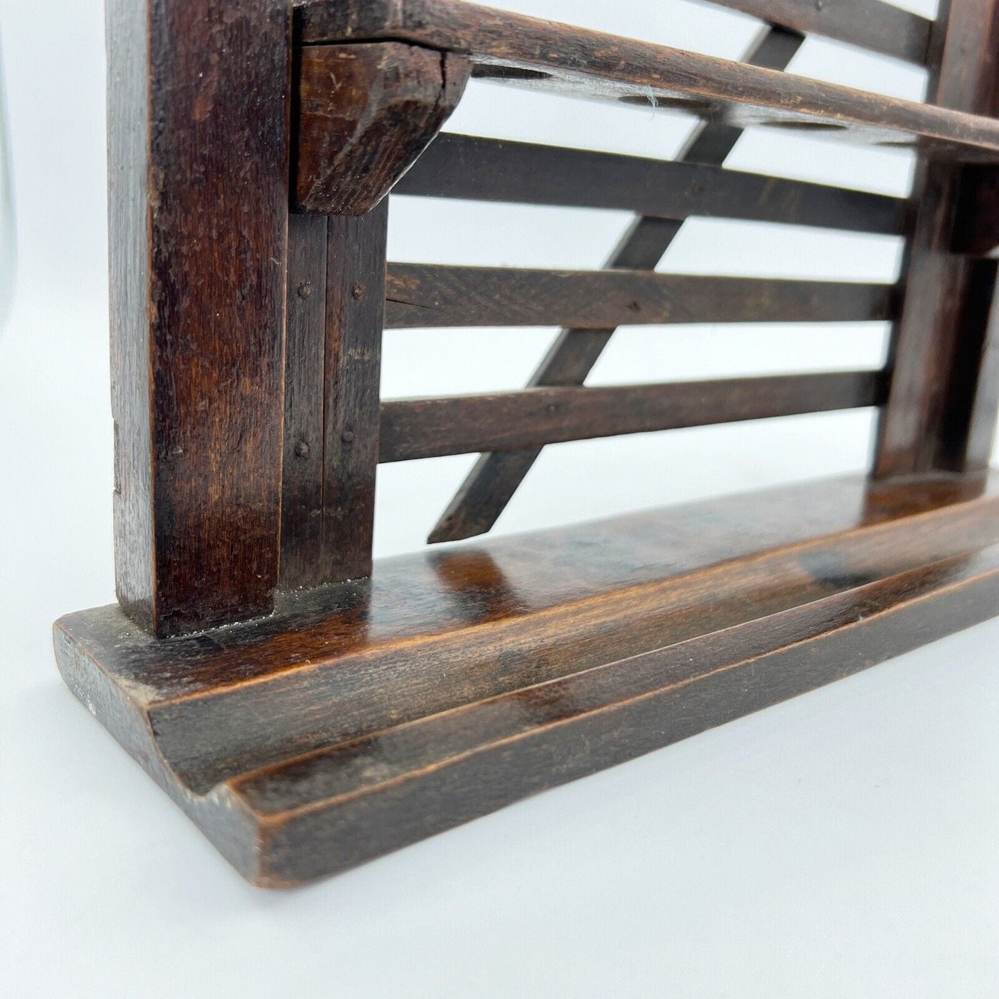 Portapipe antico in legno da tavolo 5 posti epoca 900 Stile Inglese anni 20 Categoria Oggetti per fumatori