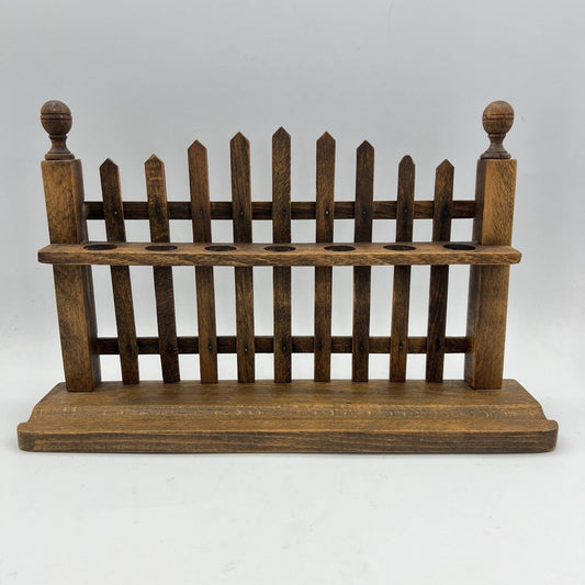 Portapipe antico in legno da tavolo 7 posti epoca 900 Stile Inglese anni 20 Categoria Oggetti per fumatori