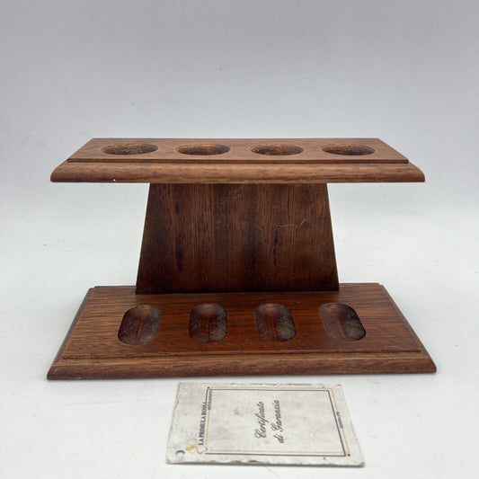 Portapipe antico in legno di rovere da tavolo 4 posti epoca 900 inglese pipe Categoria Oggetti per fumatori