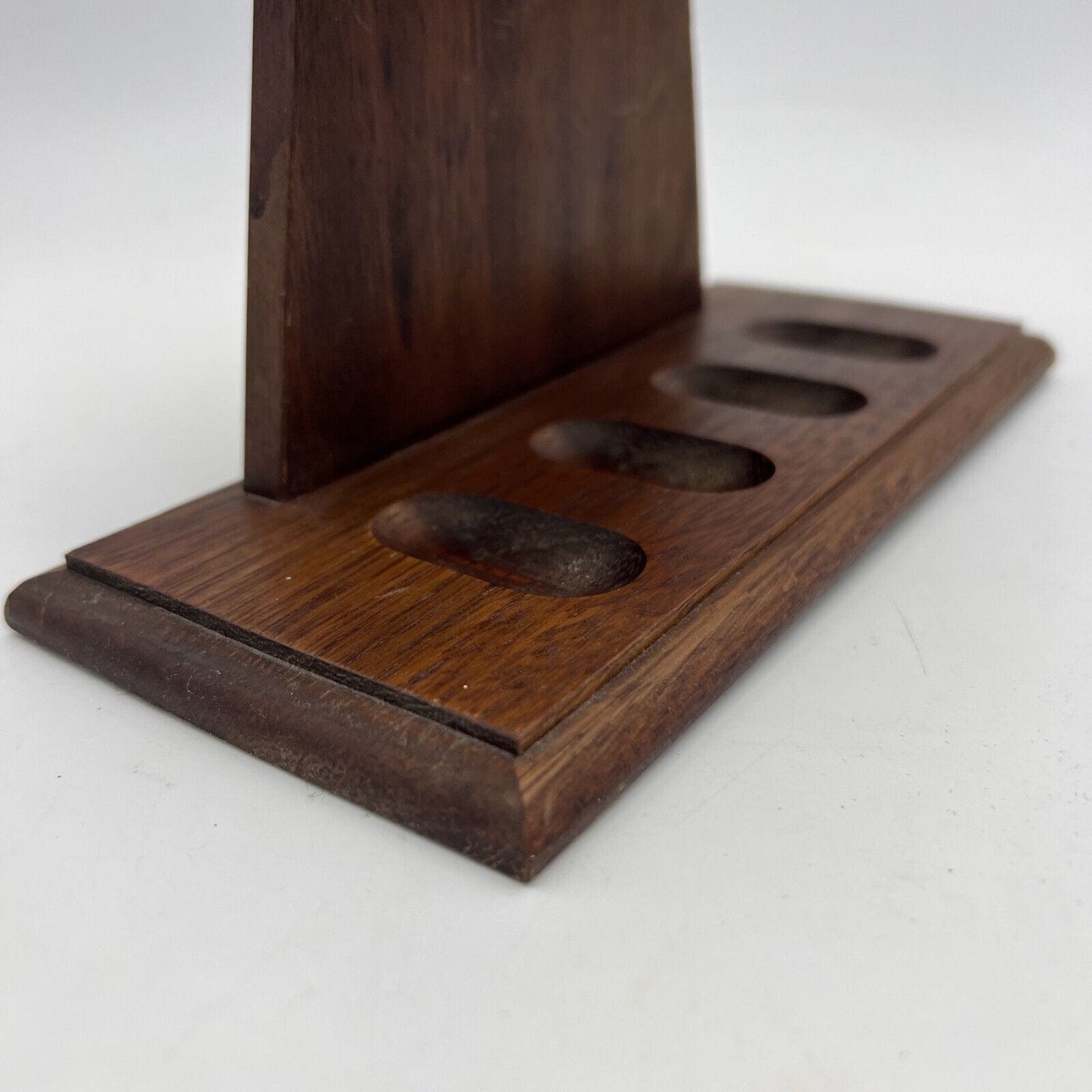 Portapipe antico in legno di rovere da tavolo 4 posti epoca 900 inglese pipe Categoria Oggetti per fumatori