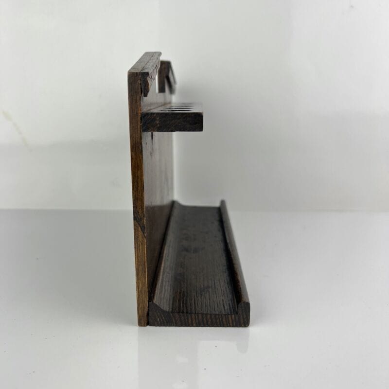 Portapipe antico in legno massello da tavolo o muro 6 posti Inglese epoca 900 Categoria Oggetti per fumatori