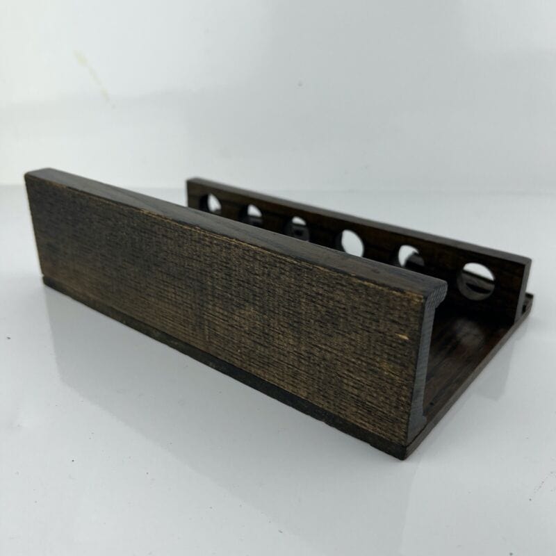 Portapipe antico in legno massello da tavolo o muro 6 posti Inglese epoca 900 Categoria Oggetti per fumatori