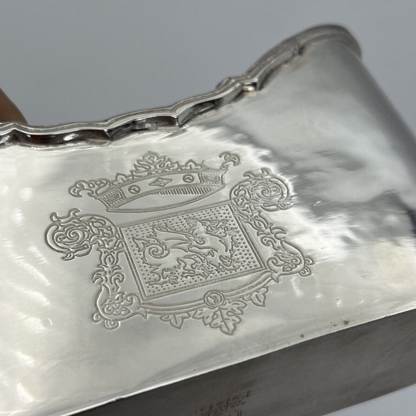 Portaposta Portapenne da scrivania in stile antico argento sheffield silverplate Categoria Sheffield & Argento