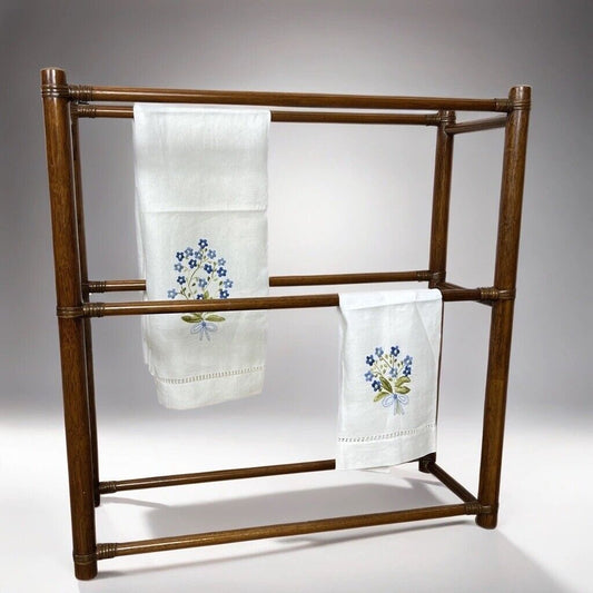Portasciugamani porta asciugamani salviette antico da terra in legno bambu bambo Categoria Portasciugamani