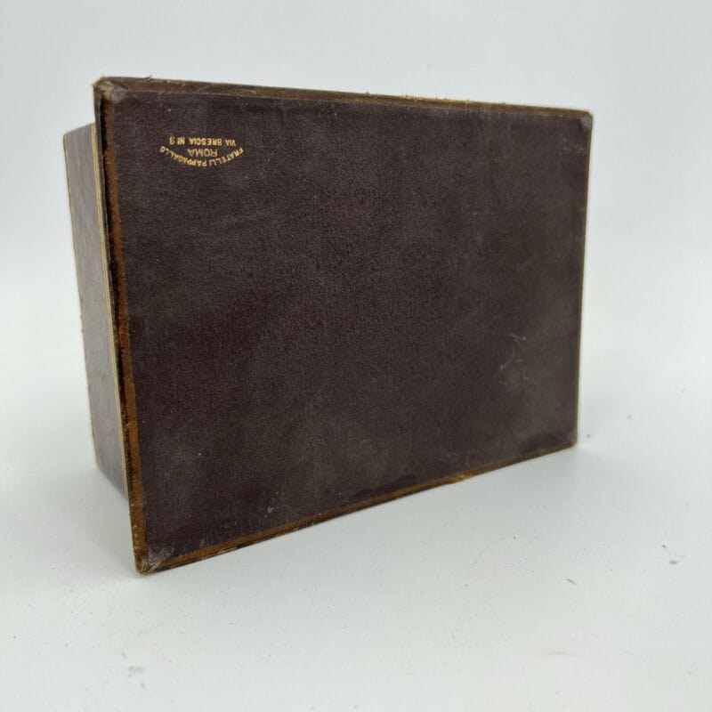 Portasigarette porta sigarette vintage in legno scatola pelle e oro stile antico Categoria Oggetti per fumatori