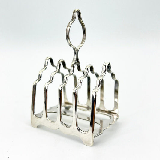 Portatovaglioli antico in silver plate portabiglietti da visita scrivania 1920 Categoria Sheffield & Argento