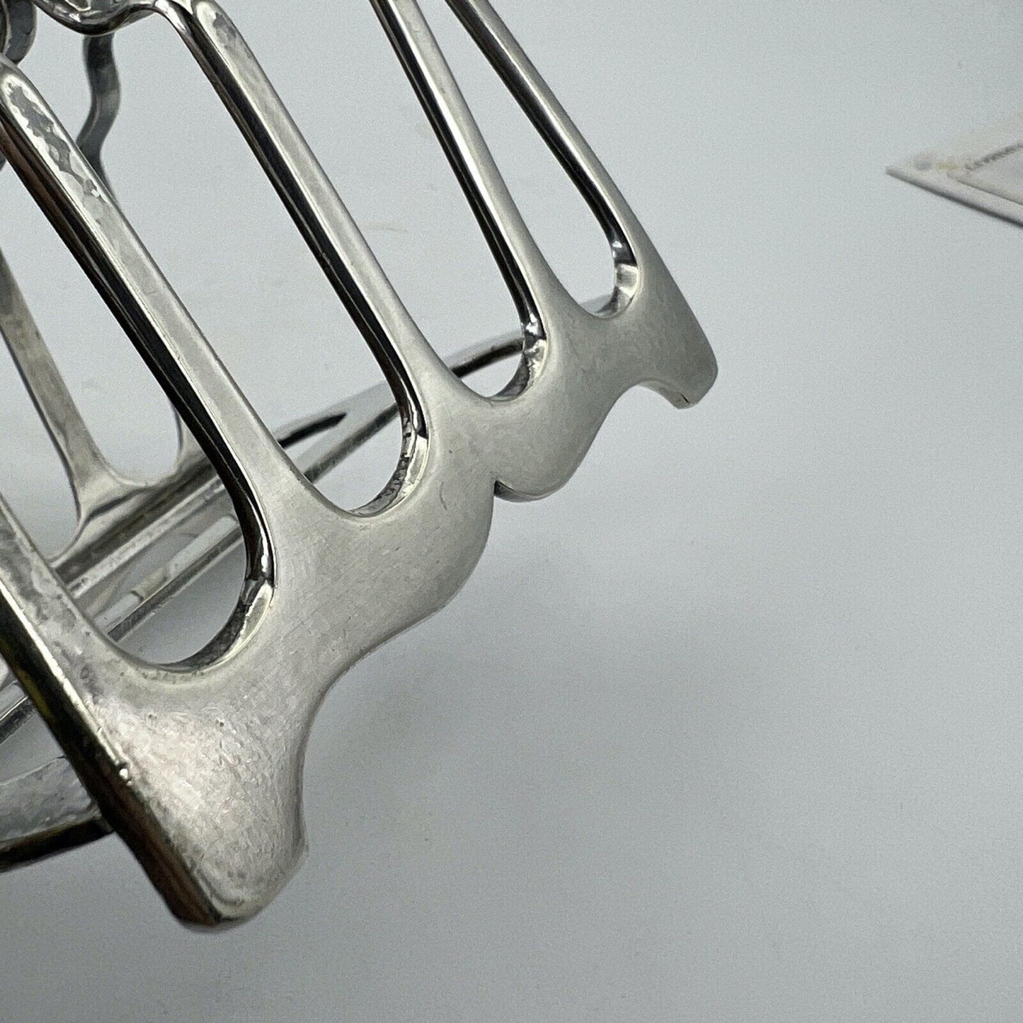 Portatovaglioli antico in silver plate portabiglietti da visita scrivania 1920 Categoria Sheffield & Argento