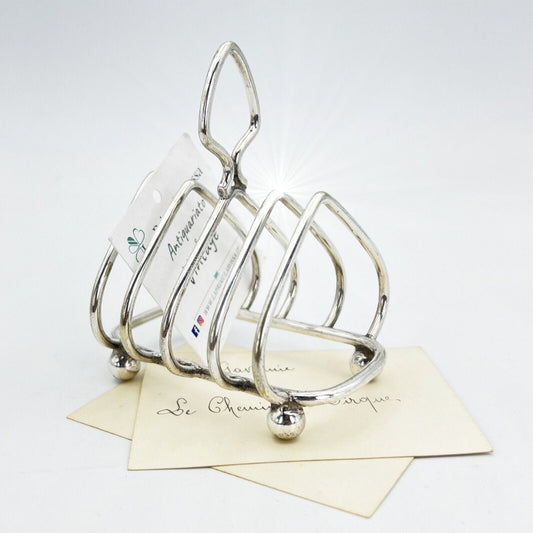 Portatovaglioli antico in silver plate portabiglietti da visita scrivania 1920 Categoria  Sheffield & Argento