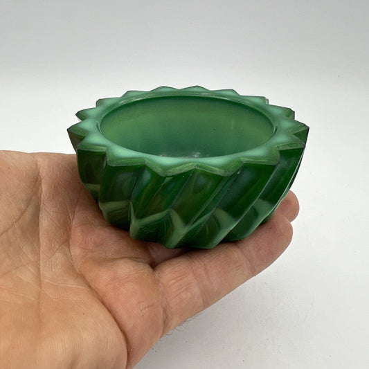 Posacenere portacenere antico in vetro malachite verde vintage posa cenere Categoria Oggetti per fumatori
