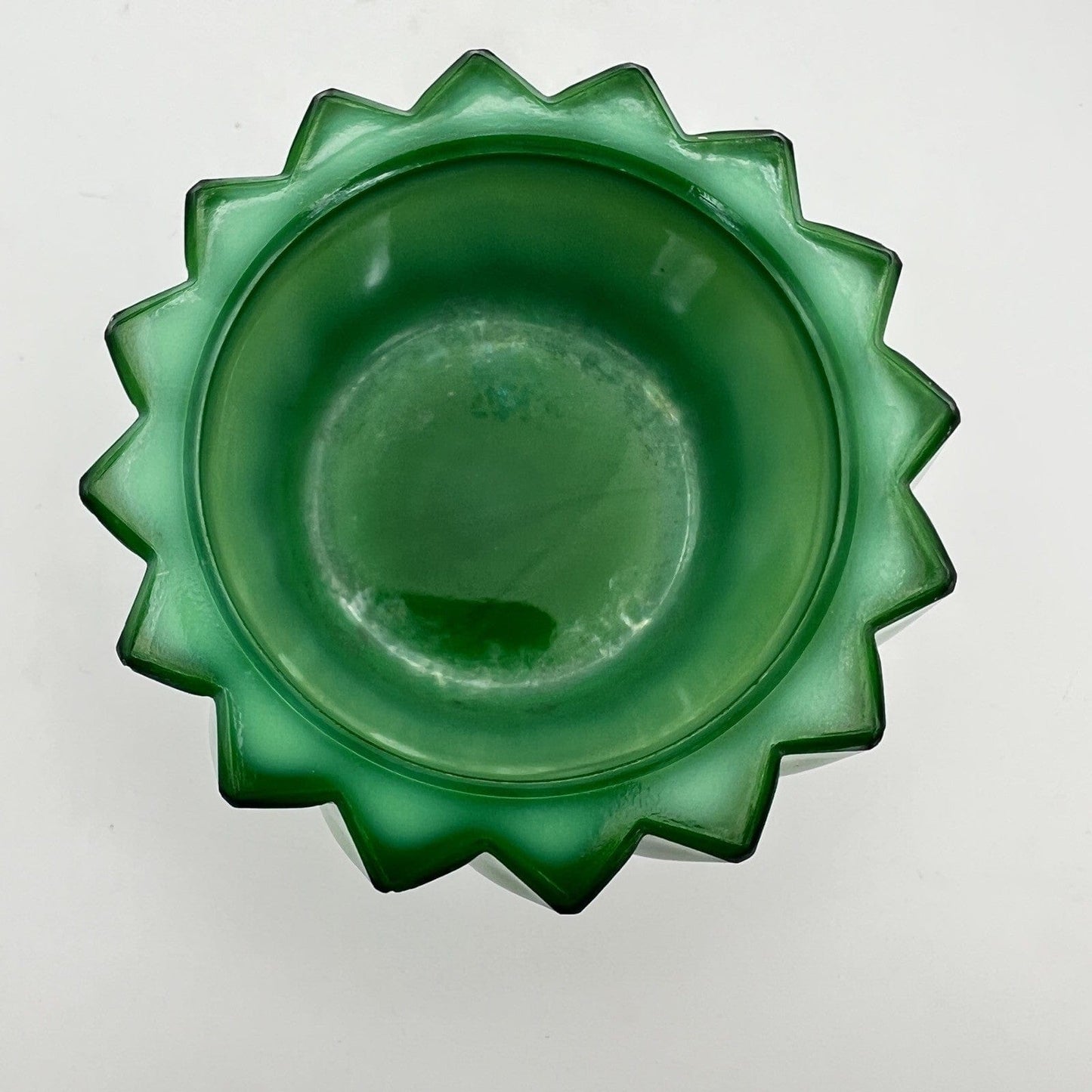 Posacenere portacenere antico in vetro malachite verde vintage posa cenere Categoria Oggetti per fumatori