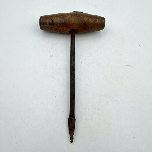 Punteruolo Succhiello Trivellino Antico In legno ferro trapano ferramenta 8 mm Categoria Accessori & Ferramenta d'epoca