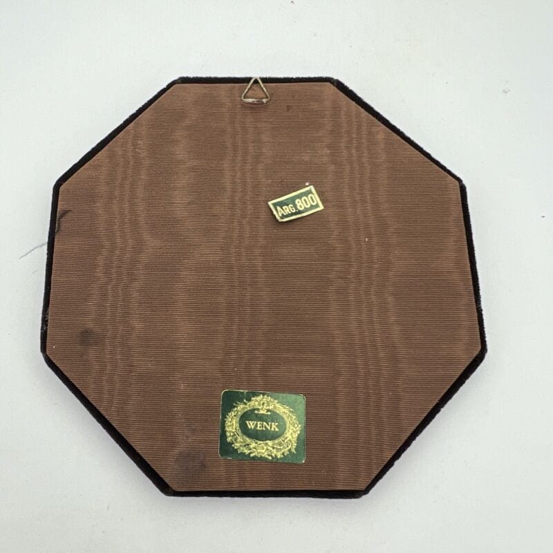 Quadretto Placca in argento 800 incisione su lastra Babbo Natale Wenk 1983 Categoria Quadri