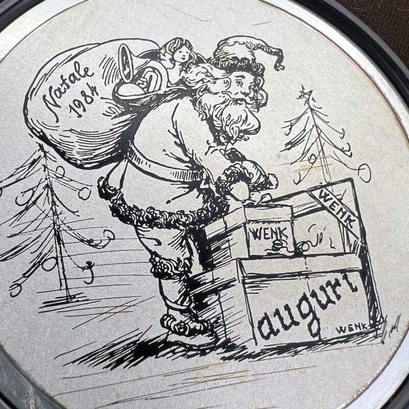 Quadretto Placca in argento 800 incisione su lastra Babbo Natale Wenk 1984 Categoria Quadri