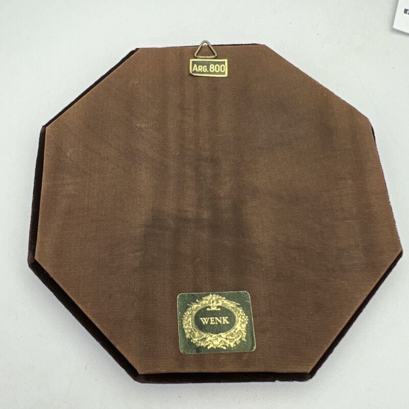 Quadretto Placca in argento 800 incisione su lastra Babbo Natale Wenk 1988 Categoria Quadri