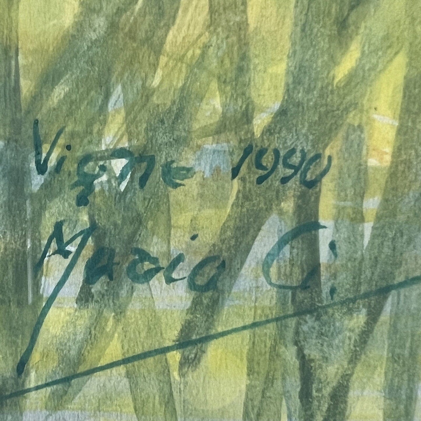 Quadro acquerello Dipinto Floreale fiori Campo di Papaveri vintage Firmato Categoria Quadri