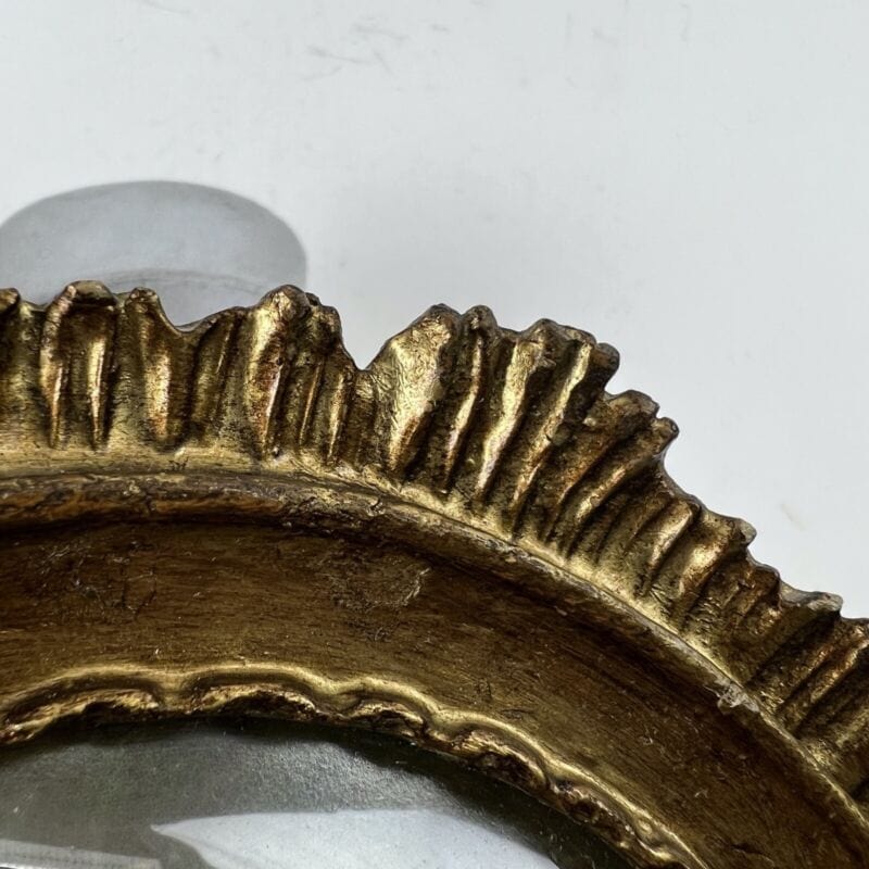 Quadro Antico Dipinto a olio firmato natura morta con fiori cornice oro ovale Categoria Quadri