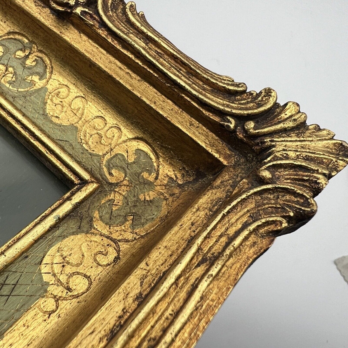 Quadro antico dipinto a olio quadretto con fiori cornice oro stile fiorentino Categoria Quadri