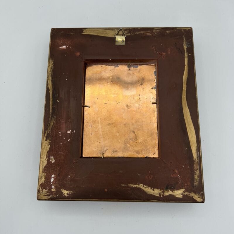 Quadro Antico dipinto a olio su rame Quadretto con cornice oro in stile barocco Categoria Quadri