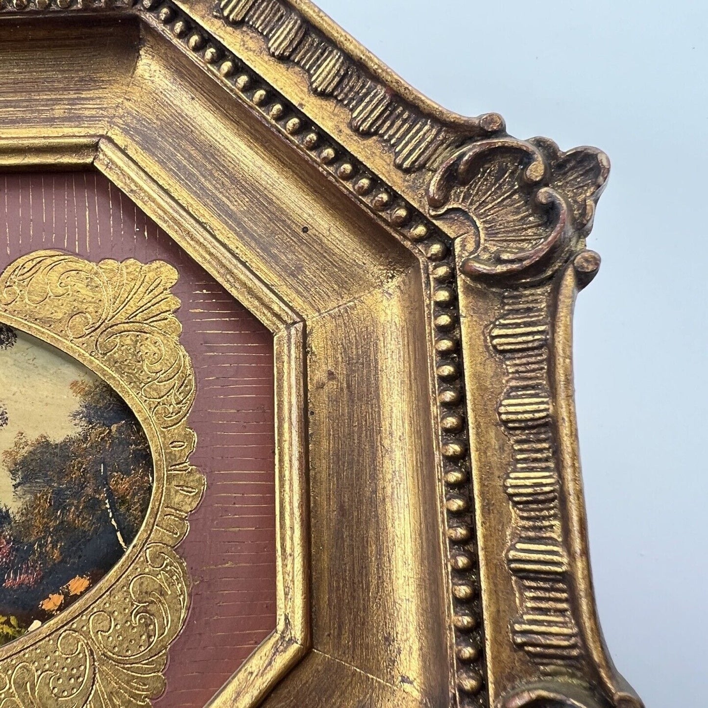 Quadro antico dipinto a olio su rame quadro con cornice oro stile barocco 900 Categoria Quadri