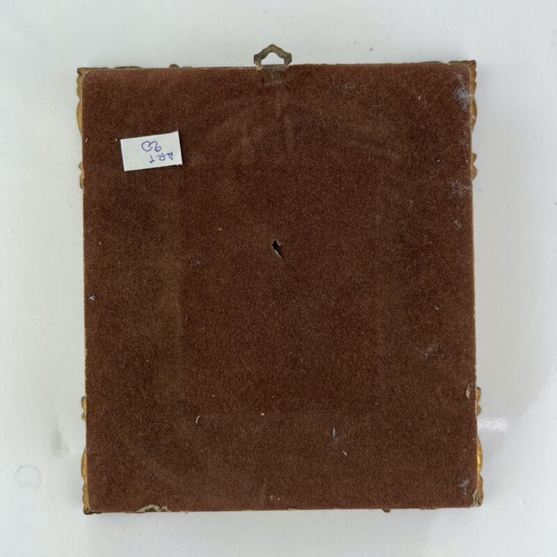 Quadro antico dipinto a olio su tavola quadretto cornice oro stile barocco 900 Categoria Quadri