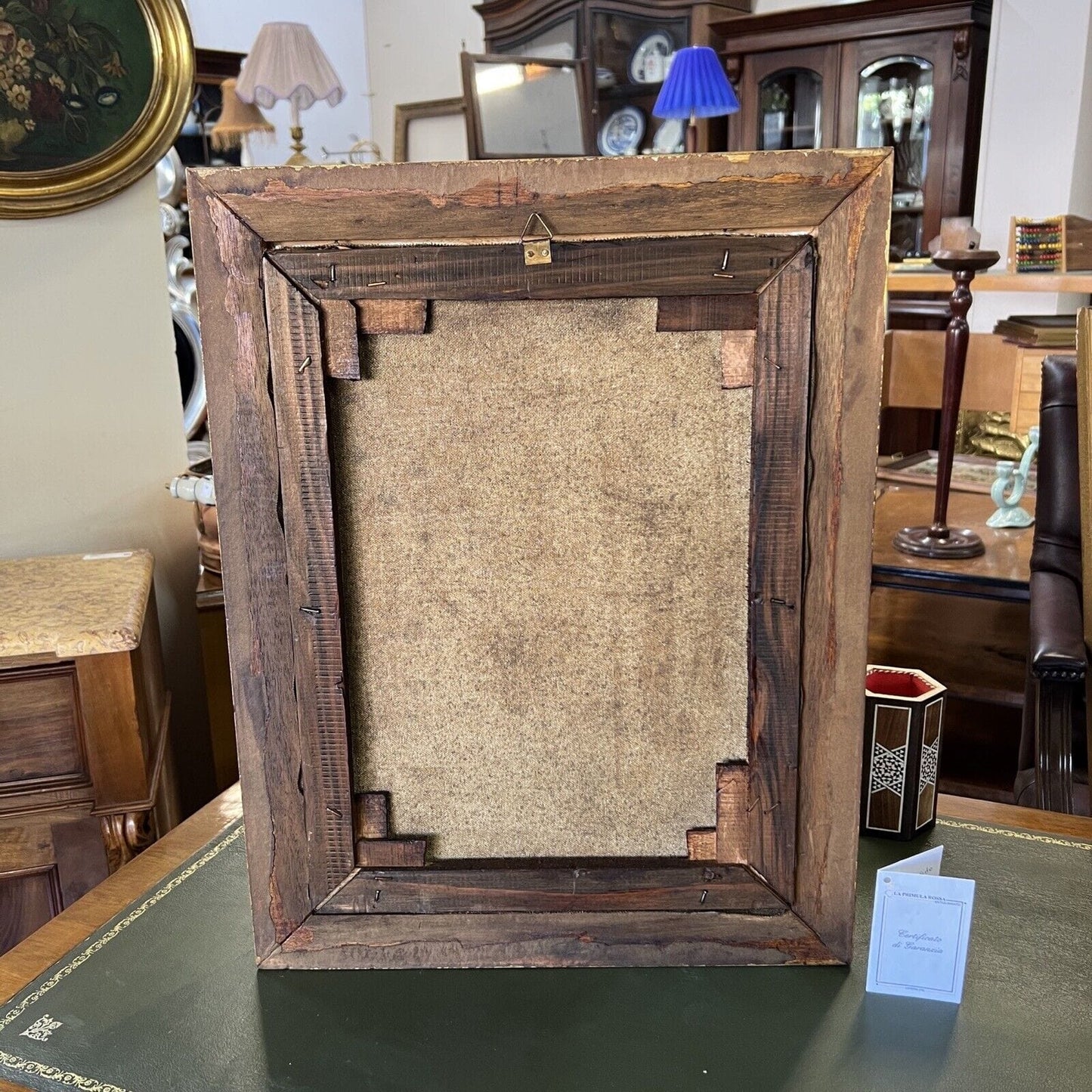 Quadro Antico dipinto a olio su tela quadretto fiori cornice oro natura morta Categoria Quadri