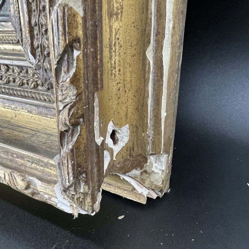 Quadro antico Madonna Addolorata bassorilievo in ottone bronzo con cornice 800 Categoria Quadri