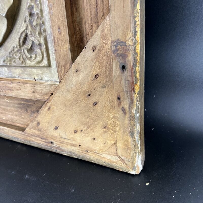 Quadro antico Madonna Addolorata bassorilievo in ottone bronzo con cornice 800 Categoria Quadri