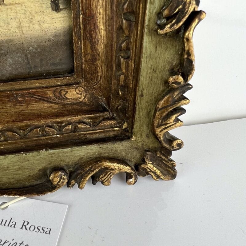 Quadro antico olio su tela 800 dipinto Francese quadretto con cornice in legno Categoria Quadri