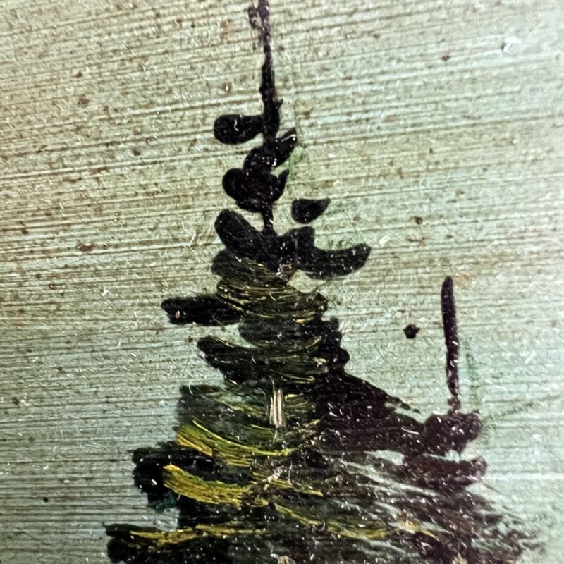 Quadro dipinto olio su tavola Stile Antico epoca 900 paesaggio con cornice legno Categoria Quadri