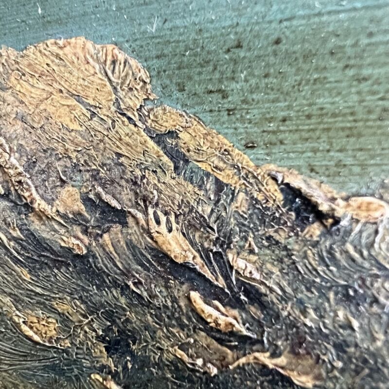 Quadro dipinto olio su tavola Stile Antico epoca 900 paesaggio con cornice legno Categoria Quadri