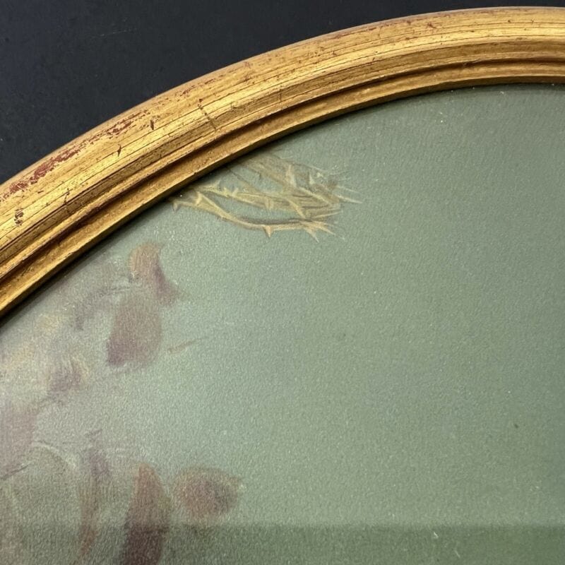 Quadro ovale Madonna con Bambino stampa religiosa sacra in legno Vergine Gesù Categoria Oggetti sacri - rosari