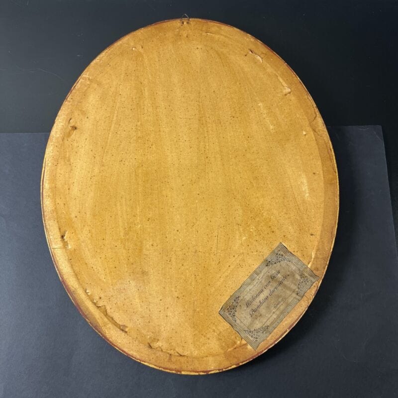 Quadro ovale Madonna con Bambino stampa religiosa sacra in legno Vergine Gesù Categoria Oggetti sacri - rosari