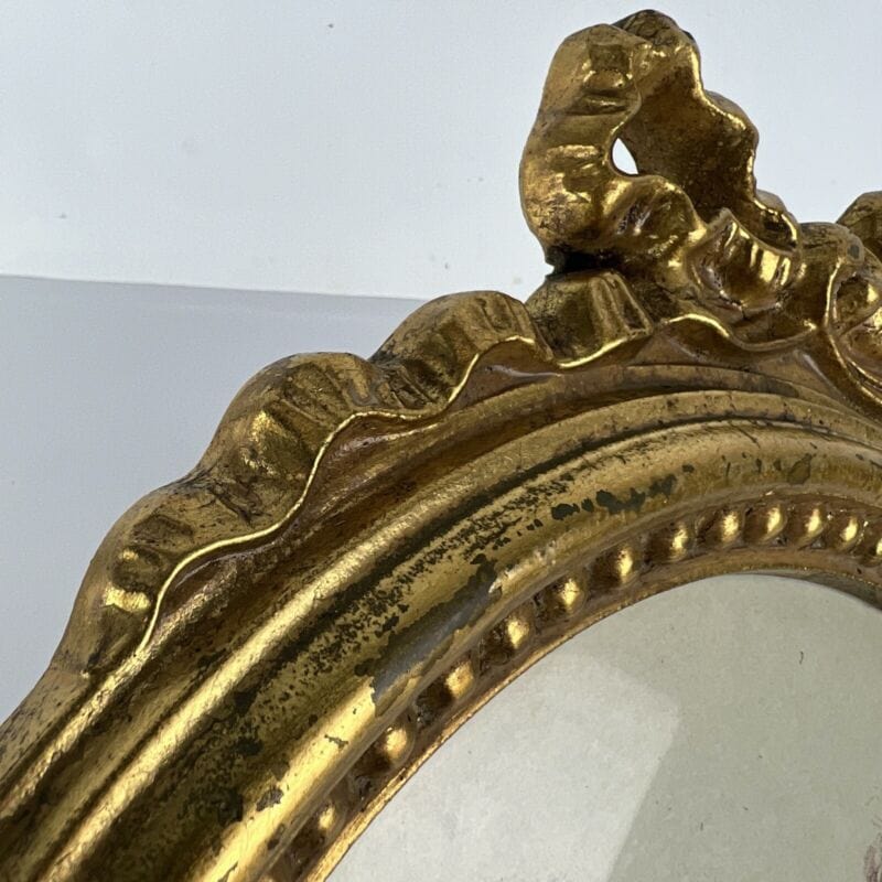 Quadro rotondo in Stile Antico cornice legno oro con fiocco Cherubini Bambini Categoria Quadri